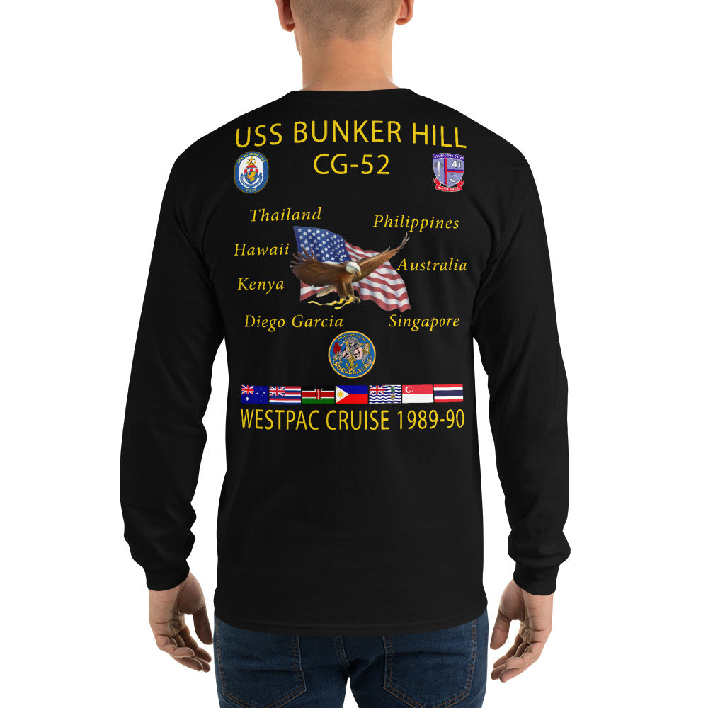 USS Bunker Hill (CG-52) 1989-90 Long Sleeve Cruise Shirt