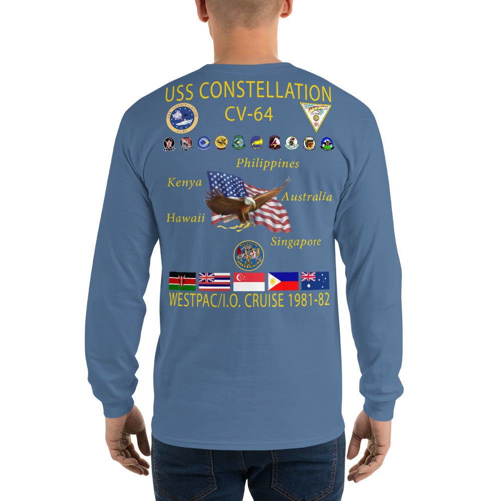 USS Constellation (CV-64) 1981-82 Long Sleeve Cruise Shirt