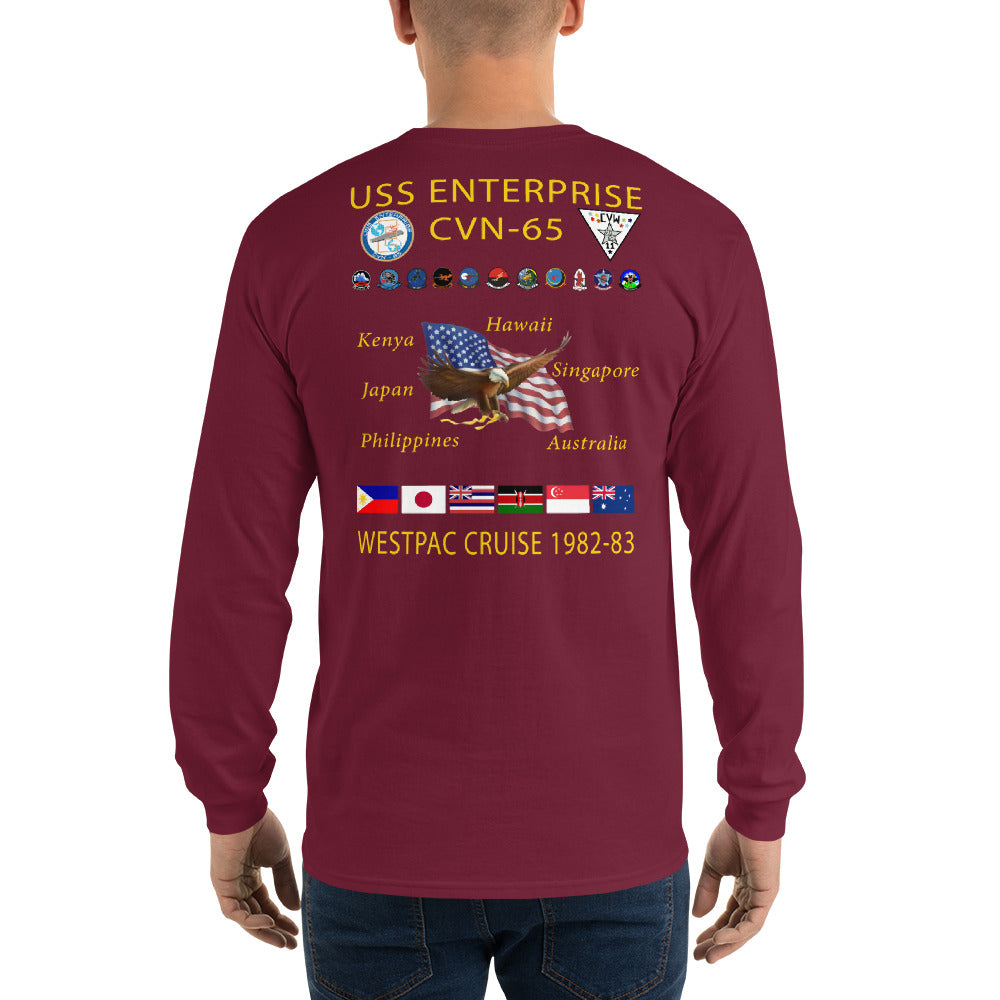 USS Enterprise (CVN-65) 1982-83 Long Sleeve Cruise Shirt