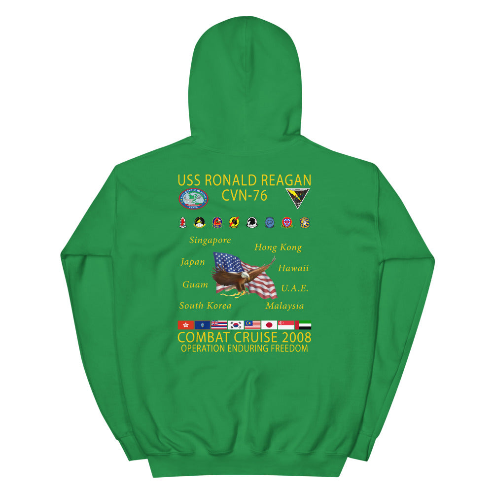 USS Ronald Reagan (CVN-76) 2008 Cruise Hoodie