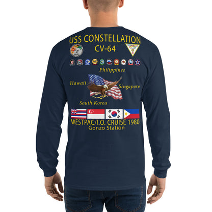USS Constellation (CV-64) 1980 Long Sleeve Cruise Shirt - Gonzo Station