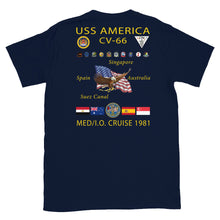 Load image into Gallery viewer, USS America (CV-66) 1981 Cruise Shirt