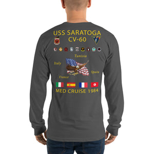 USS Saratoga (CV-60) 1984 Long Sleeve Cruise Shirt