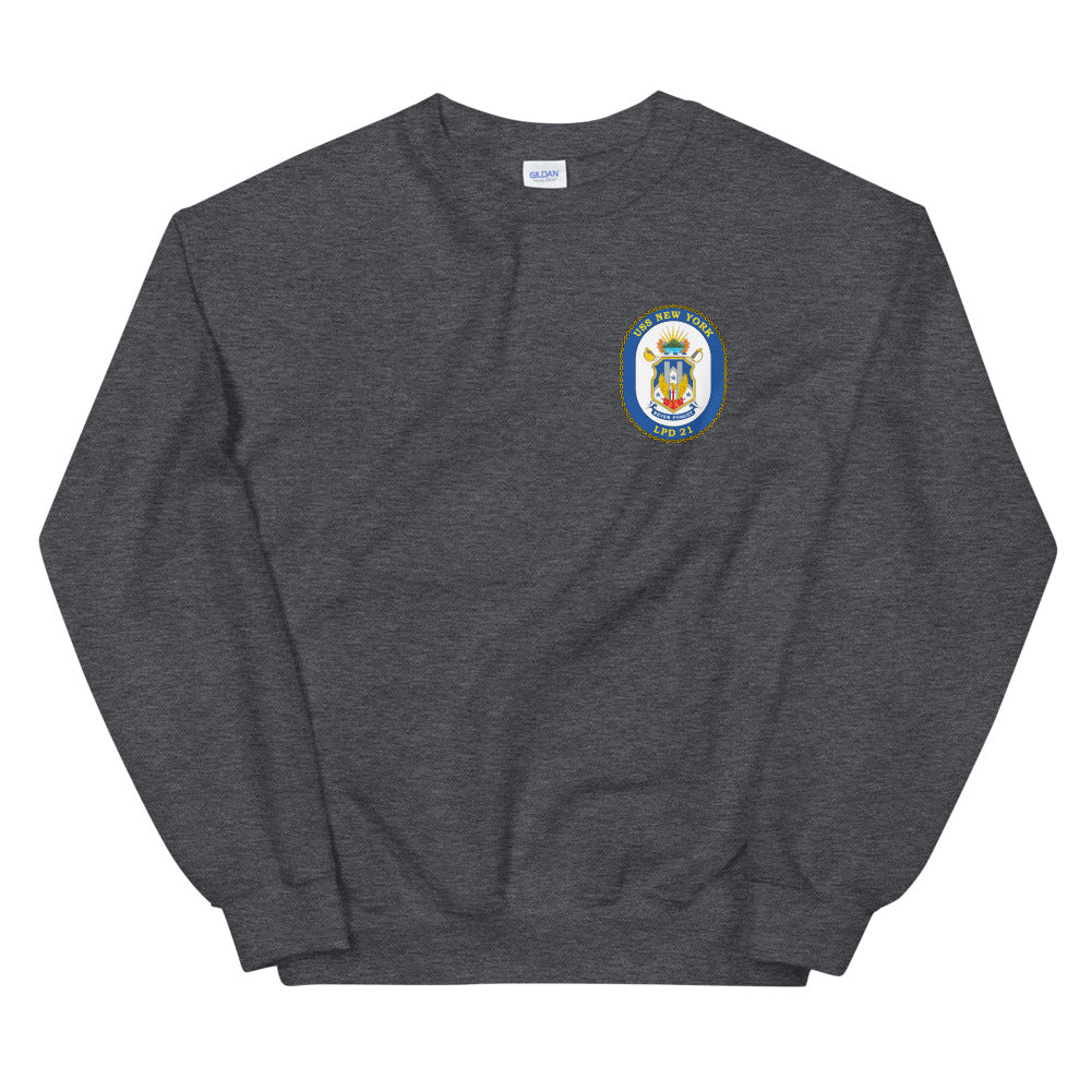 USS New York (LPD-21) Ship's Crest Sweatshirt