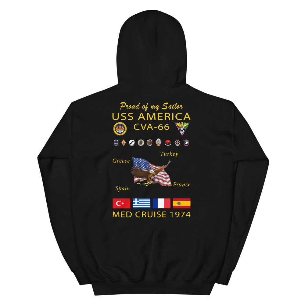 USS America (CVA-66) 1974 Cruise Hoodie - FAMILY