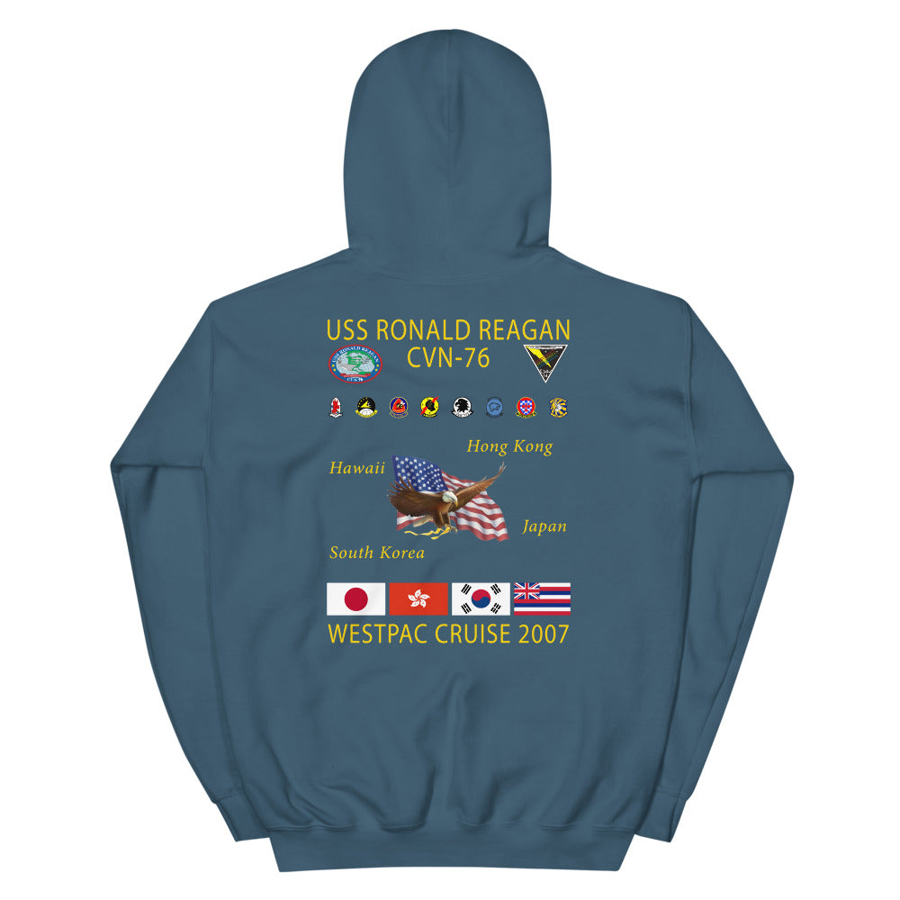 USS Ronald Reagan (CVN-76) 2007 Cruise Hoodie