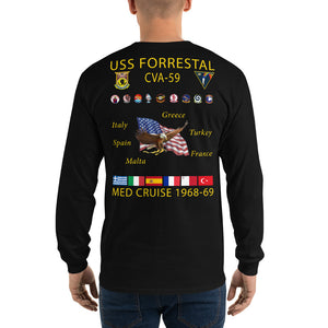 USS Forrestal (CVA-59) 1968-69 Long Sleeve Cruise Shirt