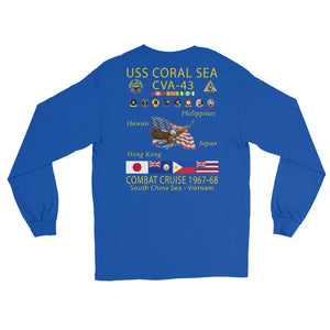 USS Coral Sea (CVA-43) 1967-68 Long Sleeve Cruise Shirt