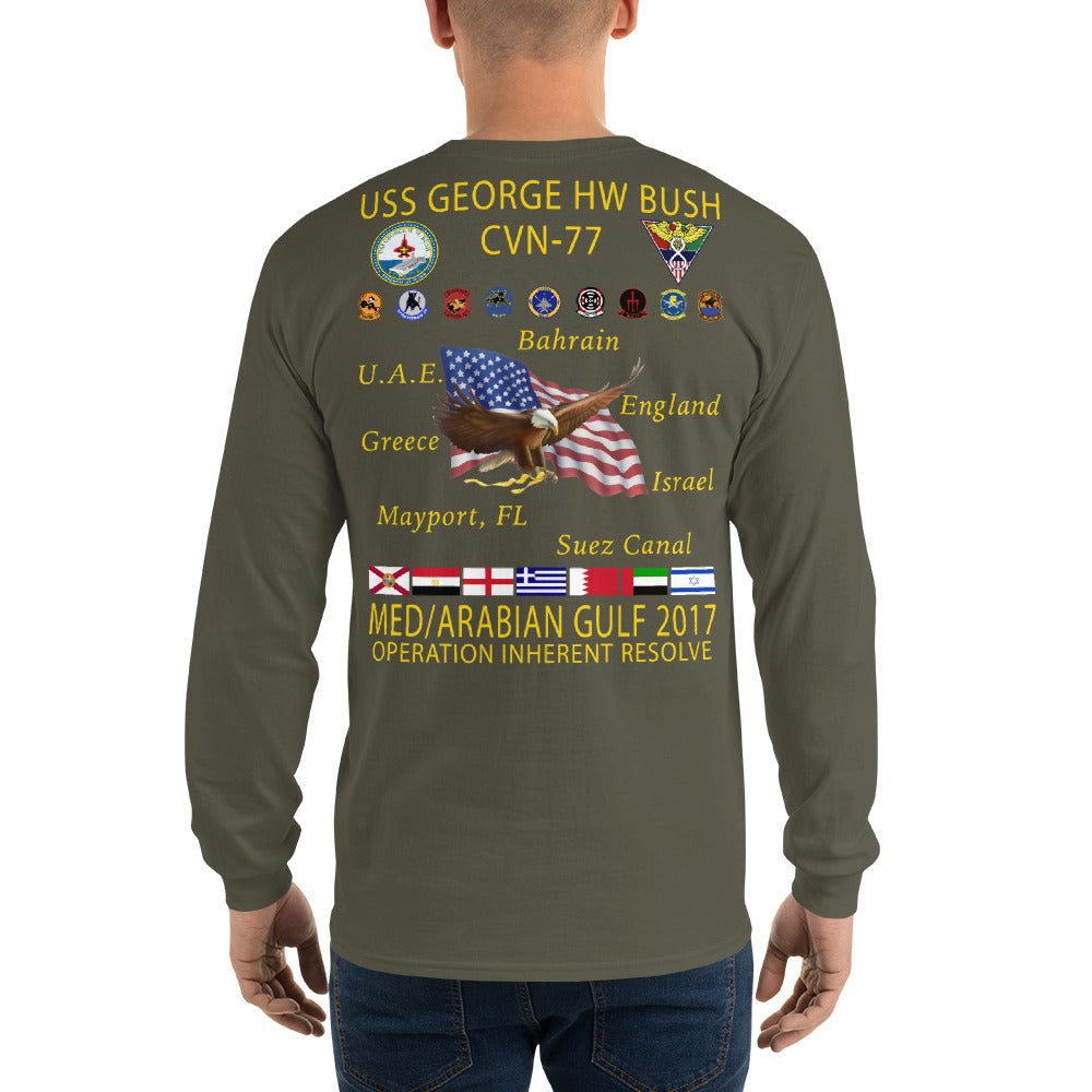 USS George H.W. Bush (CVN-77) 2017 Long Sleeve Cruise Shirt