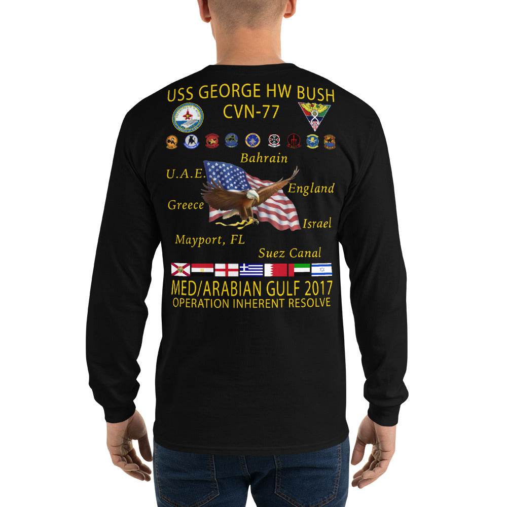 USS George H.W. Bush (CVN-77) 2017 Long Sleeve Cruise Shirt