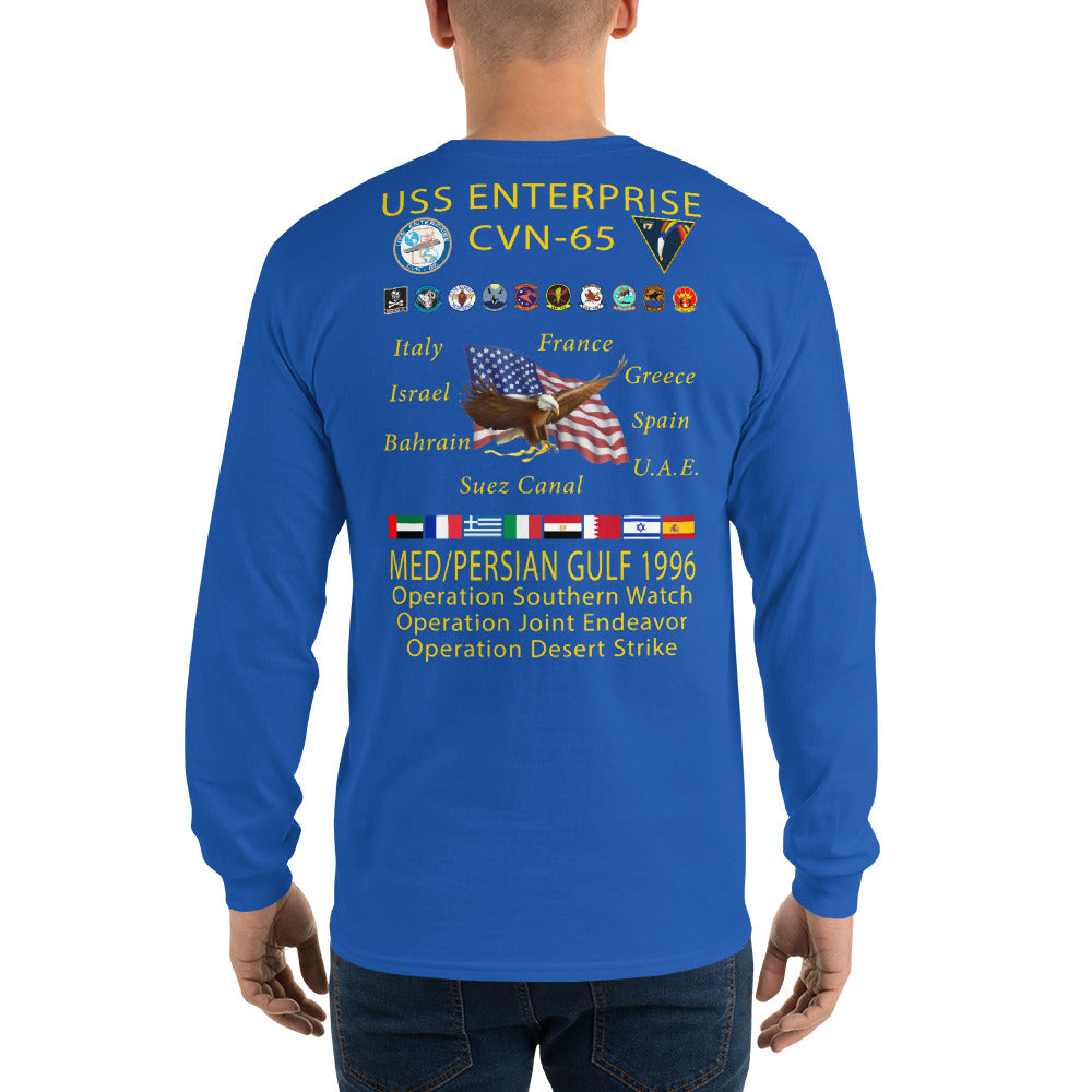 USS Enterprise (CVN-65) 1996 Long Sleeve Cruise Shirt