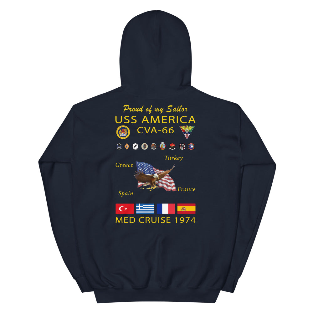 USS America (CVA-66) 1974 Cruise Hoodie - FAMILY