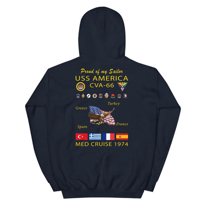 USS America (CVA-66) 1974 Cruise Hoodie - FAMILY