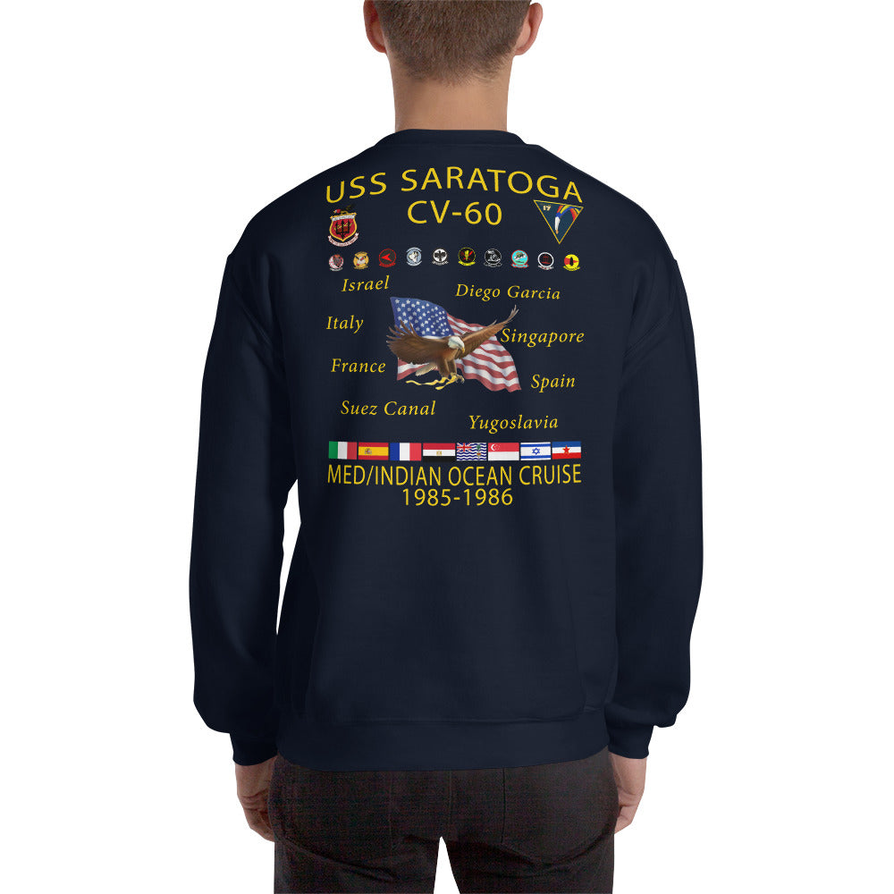 USS Saratoga (CV-60) 1985-86 Cruise Sweatshirt