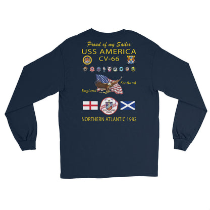 USS America (CV-66) 1982 Long Sleeve Cruise Shirt - FAMILY