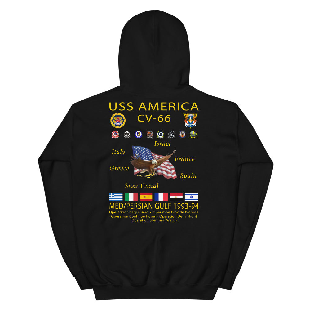 USS America (CV-66) 1993-94 Cruise Hoodie