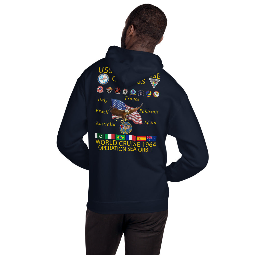 USS Enterprise (CVAN-65) 1964 Operation Sea Orbit Cruise Hoodie