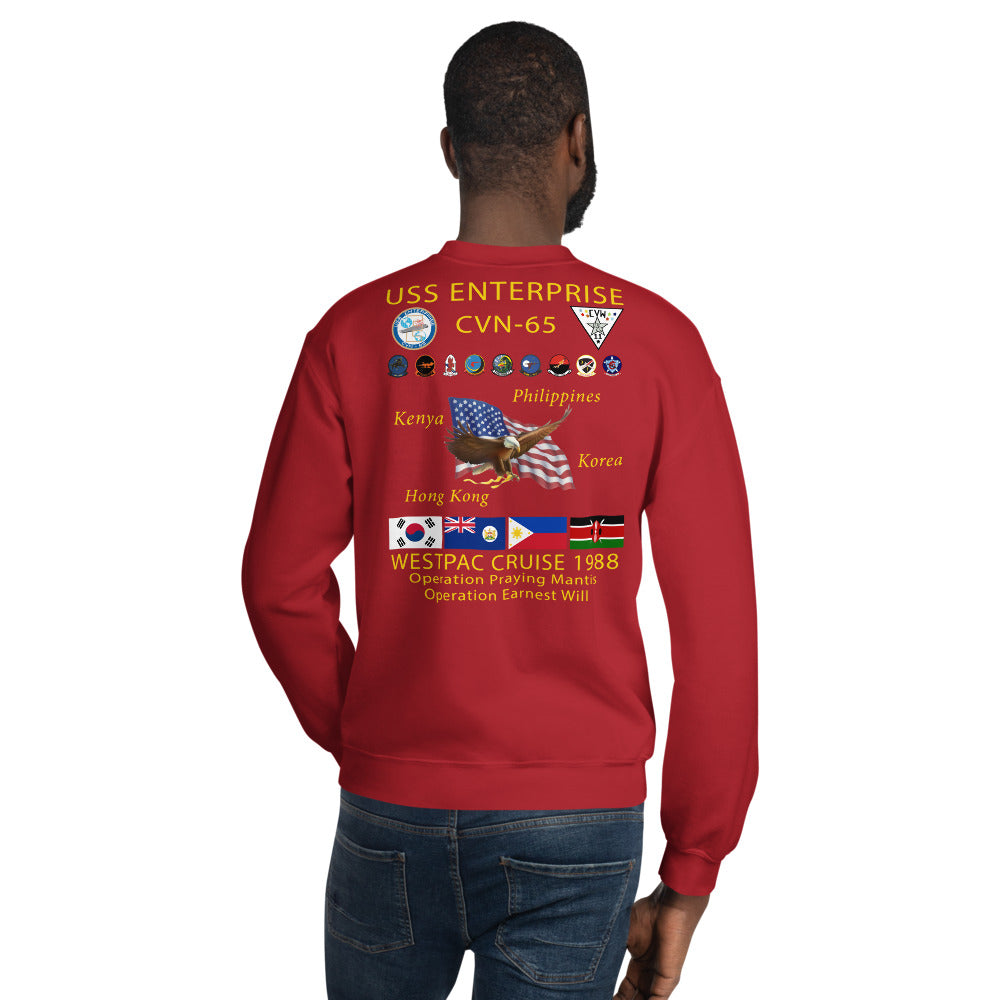 USS Enterprise (CVN-65) 1988 Cruise Sweatshirt