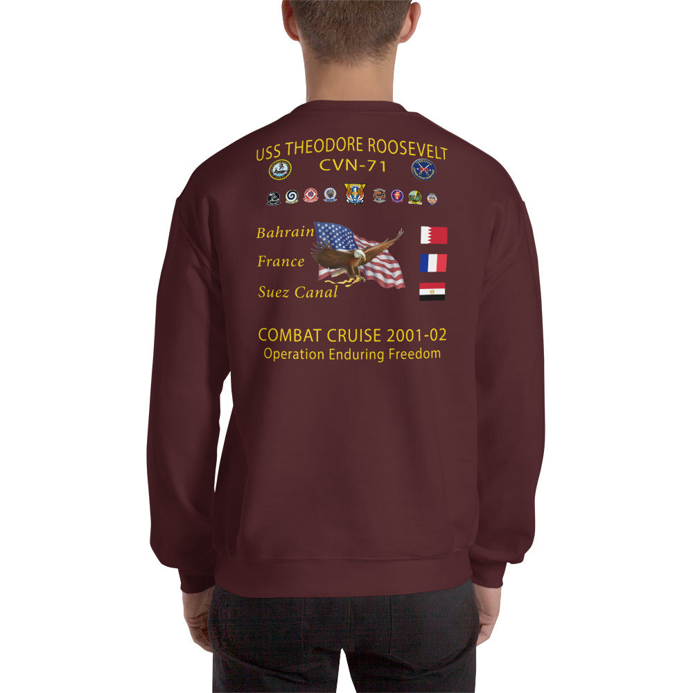 USS Theodore Roosevelt (CVN-71) 2001-02 Cruise Sweatshirt