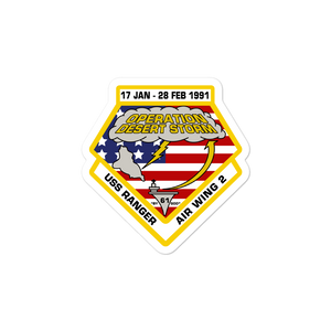 USS Ranger (CV-61) Operation Desert Storm Vinyl Sticker