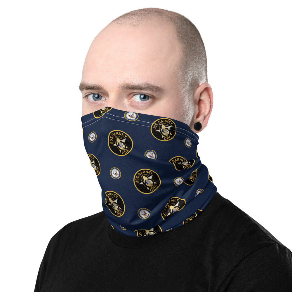 USS Barney (DDG-6) Ship's Crest w/ Navy Emblem Neck Gaiter