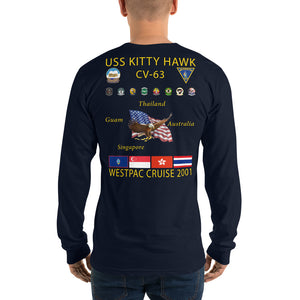 USS Kitty Hawk (CV-63) 2001 Long Sleeve Cruise Shirt