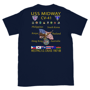 USS Midway (CV-41) 1987-88 Cruise Shirt