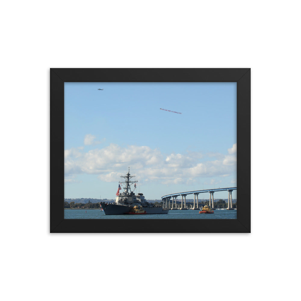 USS Benfold (DDG-65) Framed Ship Photo - Welcome Home