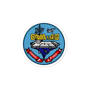 USS Coral Sea (CVA-43) Ship's Crest Vinyl Sticker