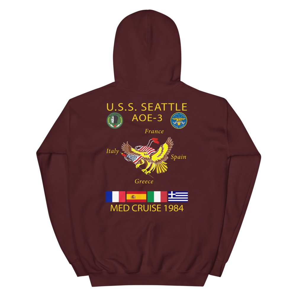 USS Seattle (AOE-3) 1984 Cruise Hoodie