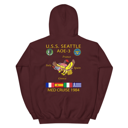 USS Seattle (AOE-3) 1984 Cruise Hoodie