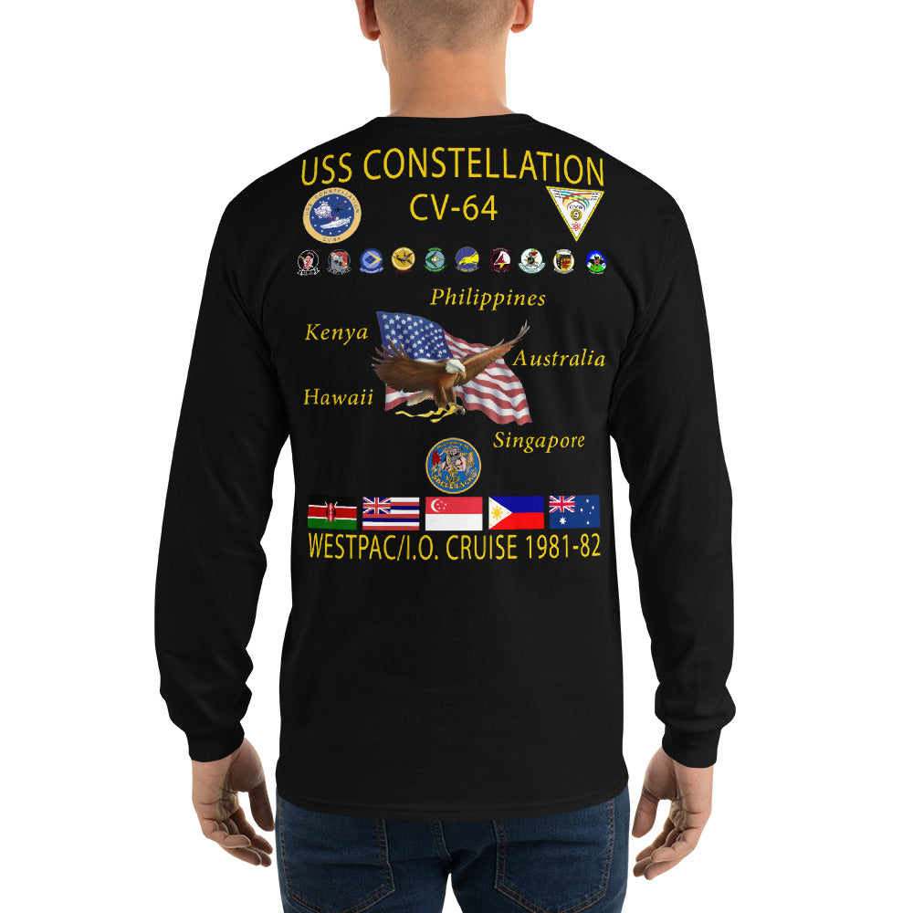 USS Constellation (CV-64) 1981-82 Long Sleeve Cruise Shirt