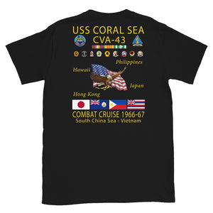 USS Coral Sea (CVA-43) 1966-67 Cruise Shirt