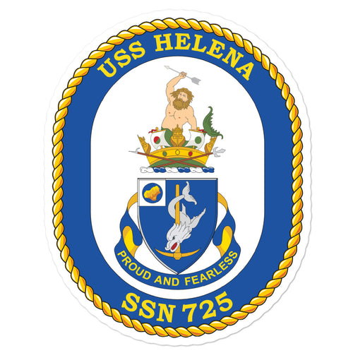USS Helena (SSN-725) Ship's Crest Vinyl Sticker