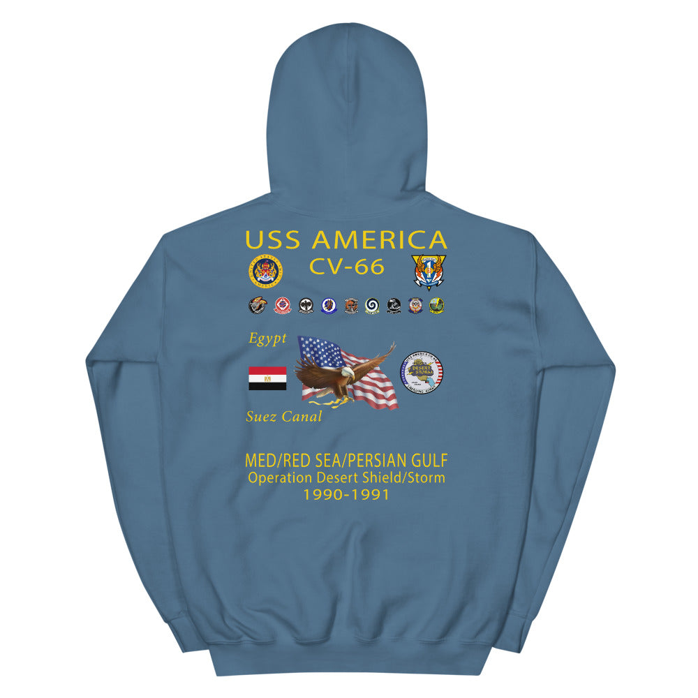USS America (CV-66) 1990-91 Cruise Hoodie (Ver 1)