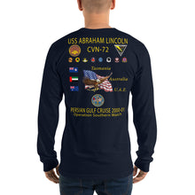 Load image into Gallery viewer, USS Abraham Lincoln (CVN-72) 2000-01 Long Sleeve Cruise Shirt