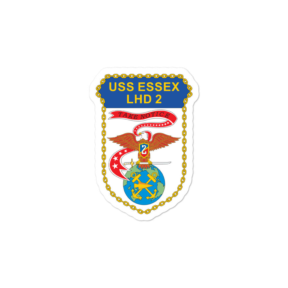 USS Essex (LHD-2) Ship's Crest Vinyl Sticker