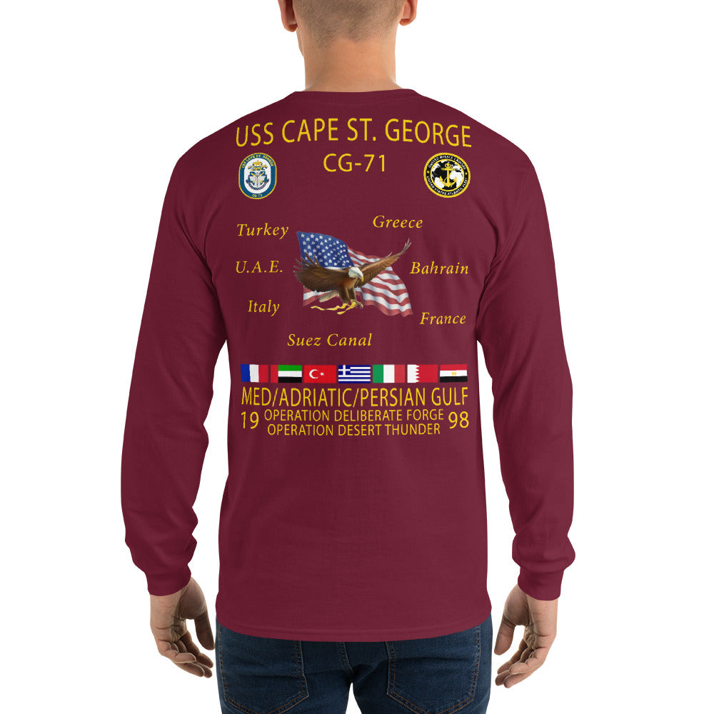 USS Cape St George (CG-71) 1998 Long Sleeve Cruise Shirt