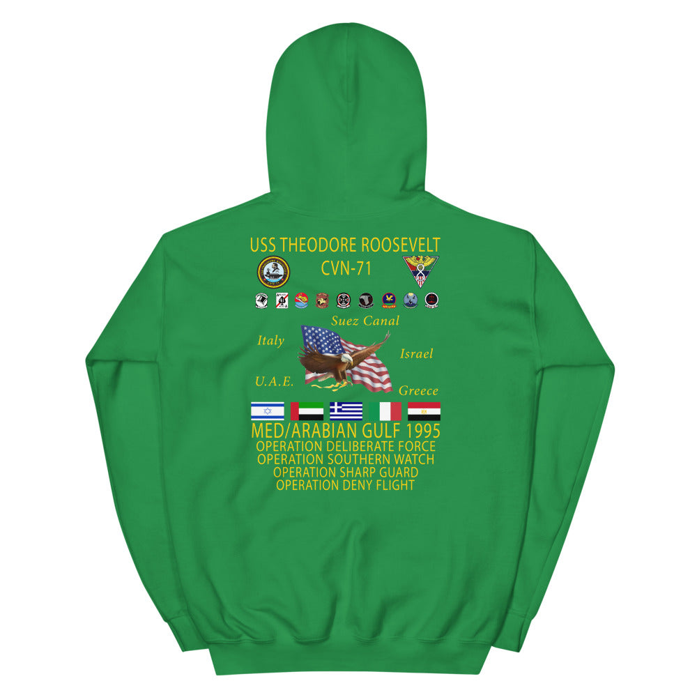 USS Theodore Roosevelt (CVN-71) 1995 Cruise Hoodie