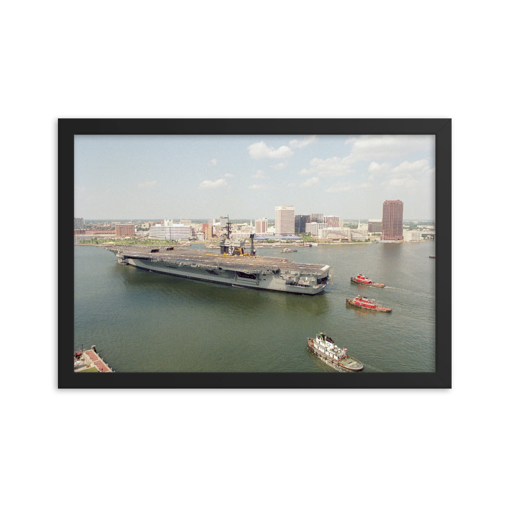 USS John F. Kennedy (CV-67) Framed Ship Photo - Norfolk