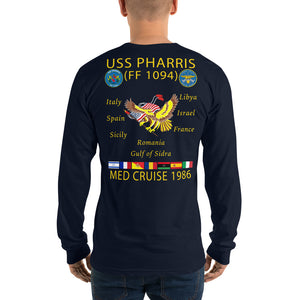 USS Pharris (FF-1094) 1986 Long Sleeve Cruise Shirt