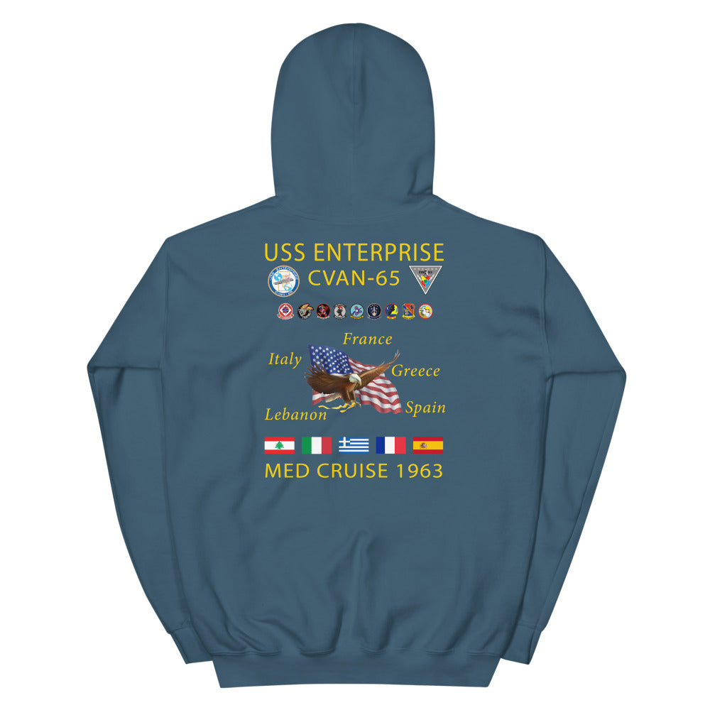 USS Enterprise (CVAN/CVN-65) 1963 Cruise Hoodie