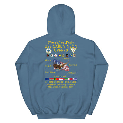 USS Carl Vinson (CVN-70) 2005 Cruise Hoodie - FAMILY