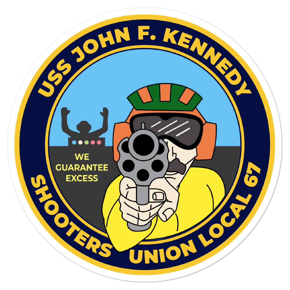 USS John F. Kennedy (CVA/CV-67) Shooters Union Local 67 Vinyl Sticker