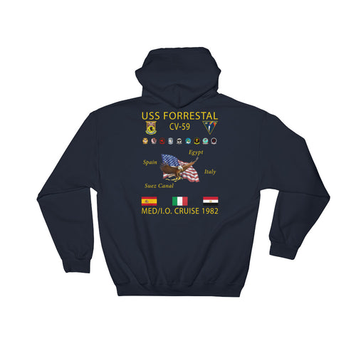 USS Forrestal (CV-59) 1982 Cruise Hoodie