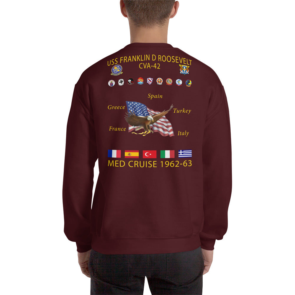 USS Franklin D. Roosevelt (CVA-42) 1962-63 Cruise Sweatshirt