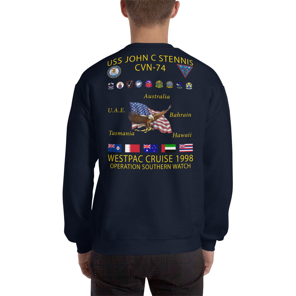 USS John C. Stennis (CVN-74) 1998 Cruise Sweatshirt