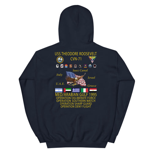 USS Theodore Roosevelt (CVN-71) 1995 Cruise Hoodie