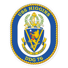 Load image into Gallery viewer, USS Higgins (DDG-76) Ship&#39;s Crest Vinyl Sticker