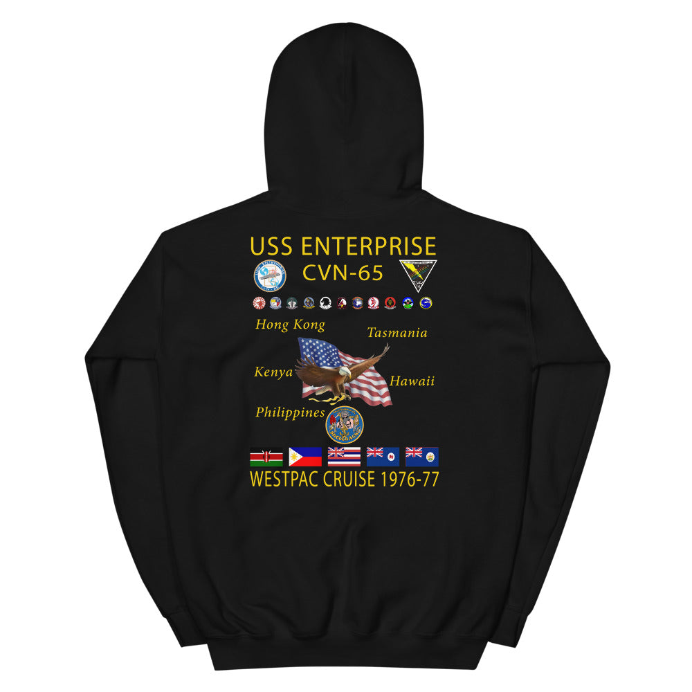 USS Enterprise (CVN-65) 1976-77 Cruise Hoodie